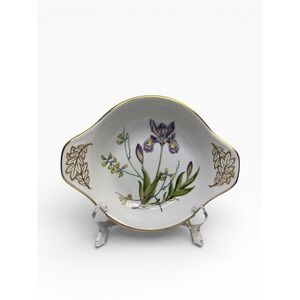 Spode Stafford Flowers Iris Sphaerolobium Au Gratin Oven To Table Dish Gold